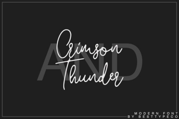 Crimson and Thunder: A Refined Handwritten Font for Editorial Design