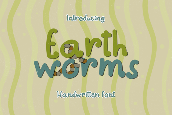 Earthworms: A Playful Handwritten Font for Editorial Design