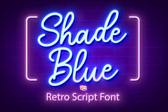 Shade Blue: A Retro Script Typeface for Web Design