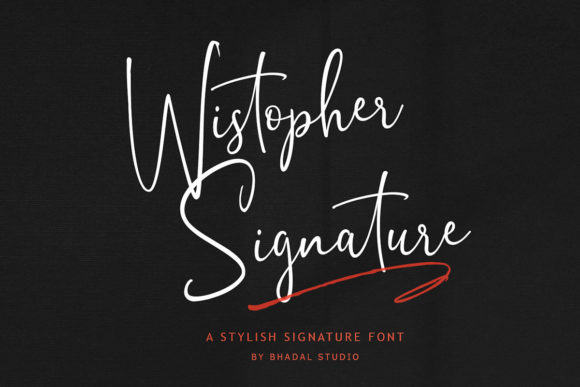 Wistopher Signature: A Handwritten Font for Editorial Design